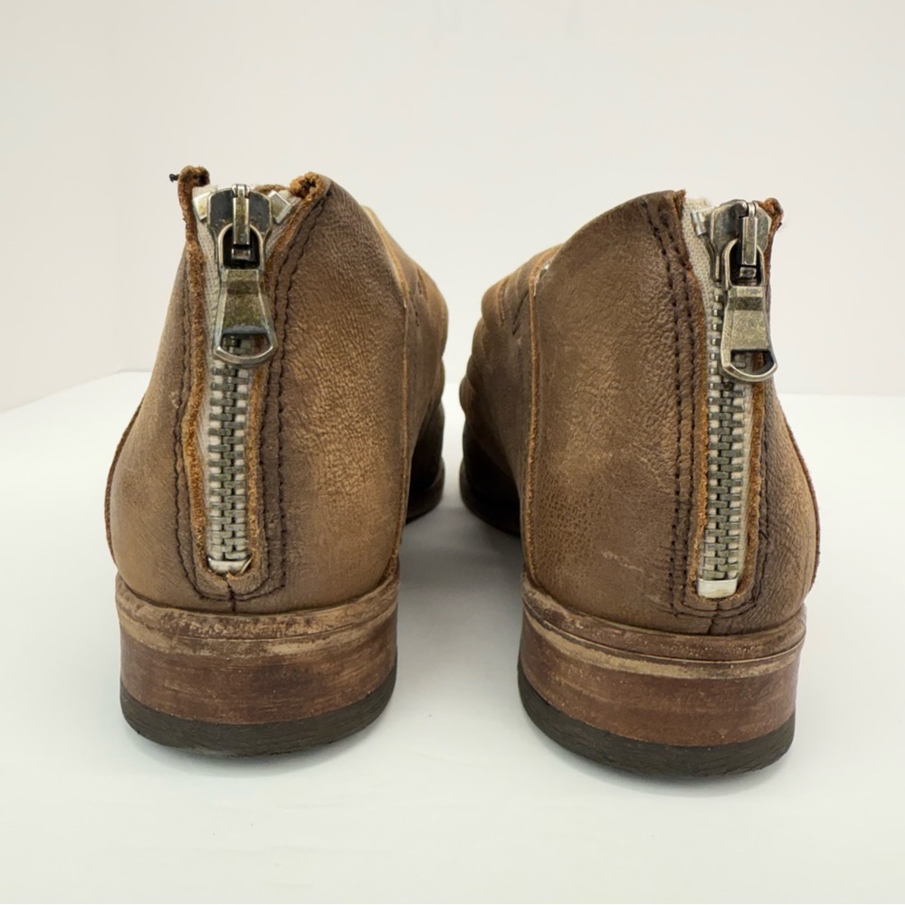 Free People size 37/7 Women’s Lost Valley Tan Leather Strappy Ankle Boots - Picture 5 of 11